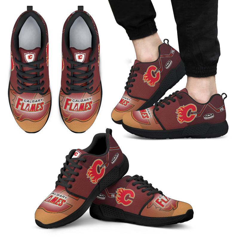 Awesome Calgary Flames Running Sneakers For Hockey Fan