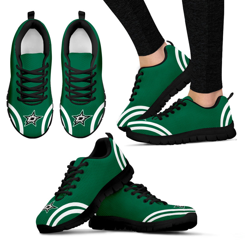 Lovely Curves Stunning Logo Icon Dallas Stars Sneakers