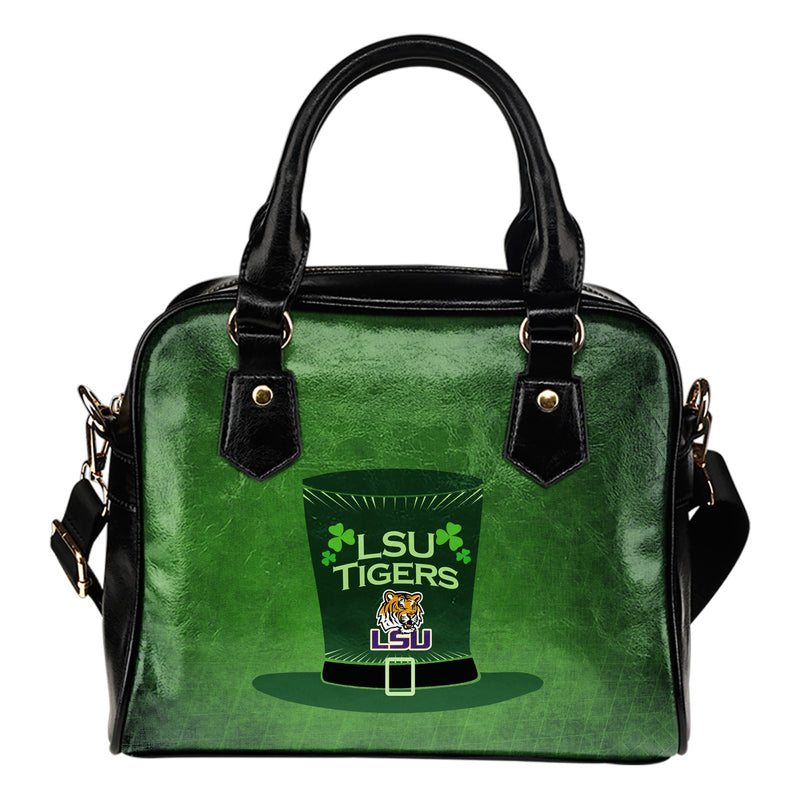 Football Happy Patrick's Day Delightful LSU Tigers Shoulder Handbags