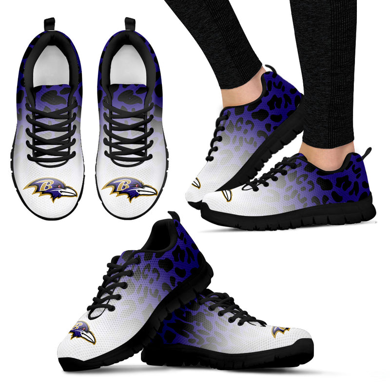 Leopard Pattern Awesome Baltimore Ravens Sneakers