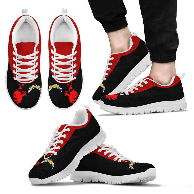 Cute Cupid Angel Background Los Angeles Chargers Sneakers