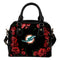 Valentine Rose With Thorns Miami Dolphins Shoulder Handbags