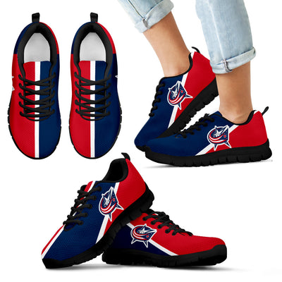 Dynamic Aparted Colours Beautiful Logo Columbus Blue Jackets Sneakers