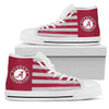 American Flag Alabama Crimson Tide High Top Shoes