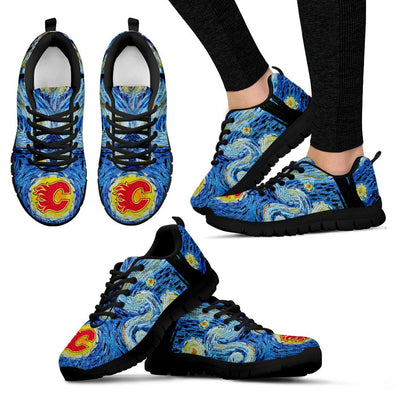 Sky Style Art Nigh Exciting Calgary Flames Sneakers