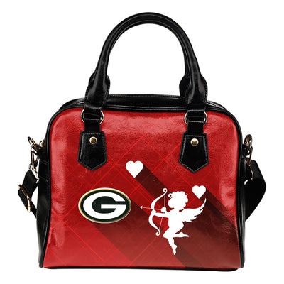 Superior Cupid Love Delightful Green Bay Packers Shoulder Handbags