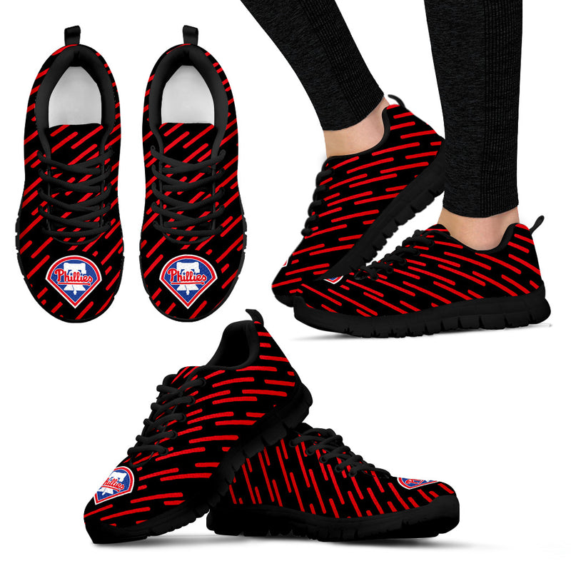 Marvelous Striped Stunning Logo Philadelphia Phillies Sneakers