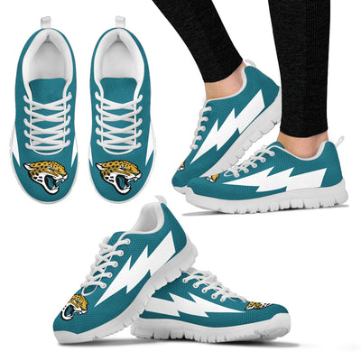 Funny Jacksonville Jaguars Sneakers Thunder Lightning Amazing Logo