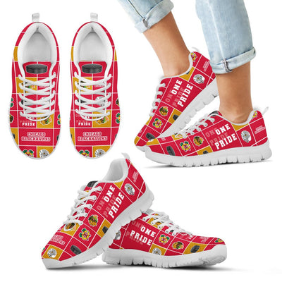 Colorful Pride Flag Chicago Blackhawks Sneakers