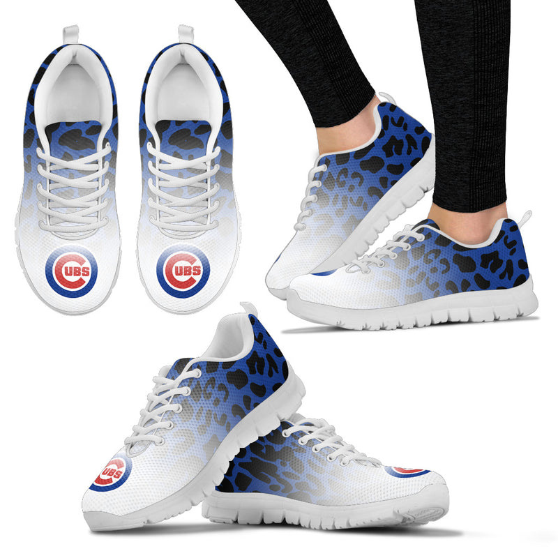 Leopard Pattern Awesome Chicago Cubs Sneakers