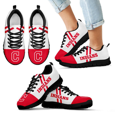 Line Stripe Logo Bottom Cleveland Indians Sneakers