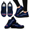 Wave Red Floating Pattern Atlanta Braves Sneakers