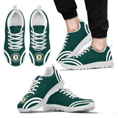 Lovely Curves Stunning Logo Icon Oakland Athletics Sneakers
