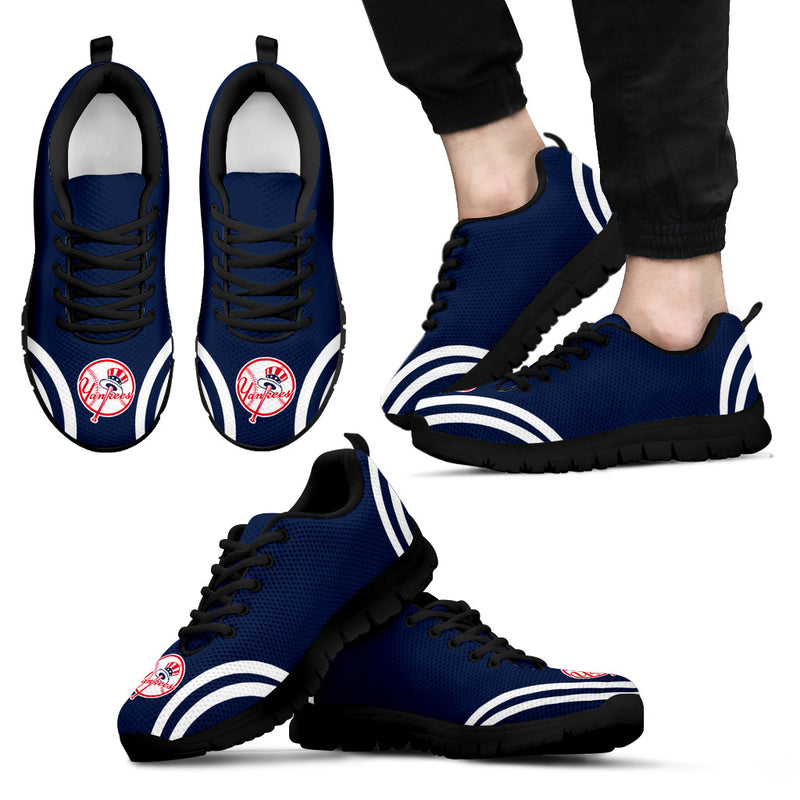 Lovely Curves Stunning Logo Icon New York Yankees Sneakers