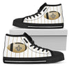 Straight Line With Deep Circle New Orleans Saints High Top Shoes