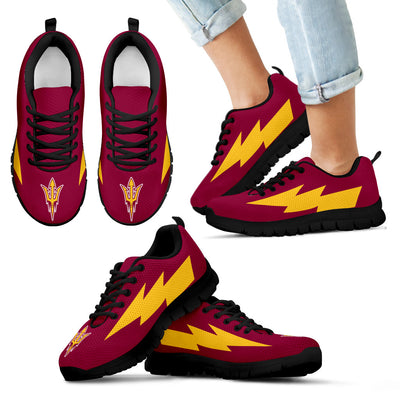 Great Arizona State Sun Devils Sneakers Thunder Lightning Amazing Logo