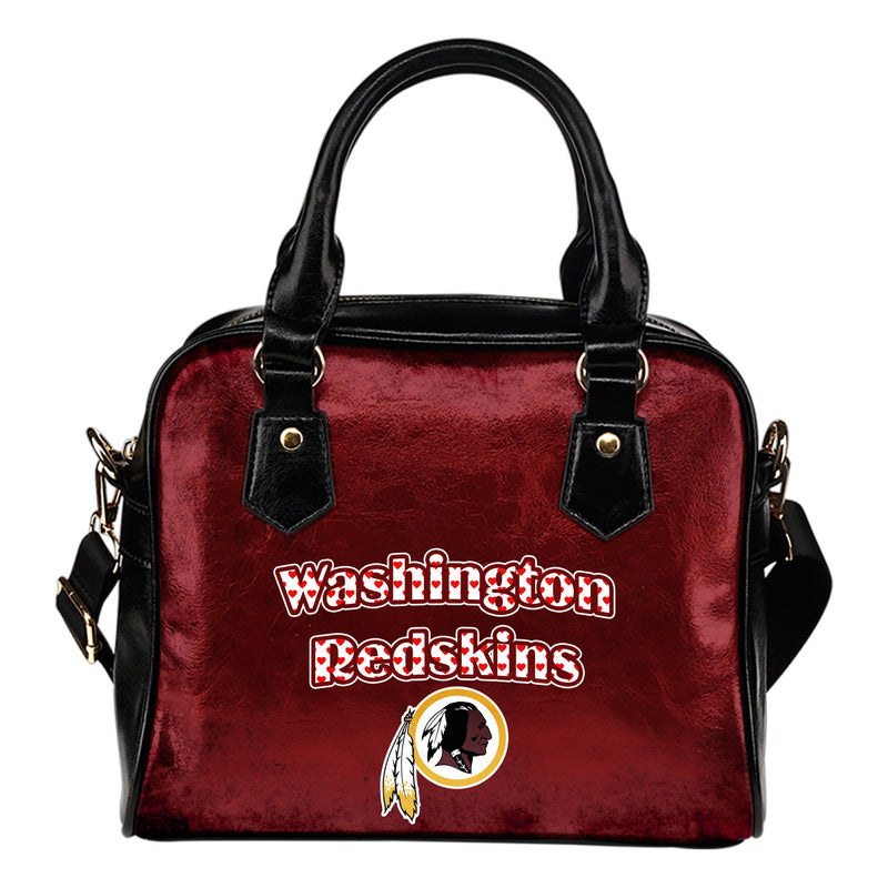 Love Icon Mix Washington Redskins Logo Meaningful Shoulder Handbags