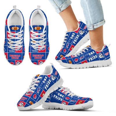 Colorful Pride Flag Buffalo Bills Sneakers