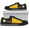 Cool Simple Design Vertical Stripes Pittsburgh Steelers Low Top Shoes