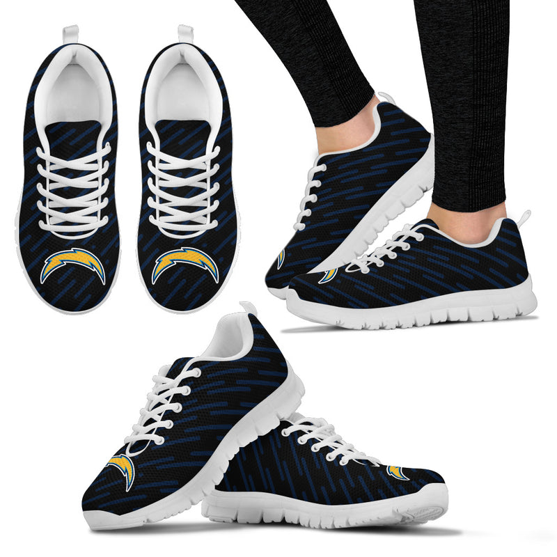 Marvelous Striped Stunning Logo Los Angeles Chargers Sneakers