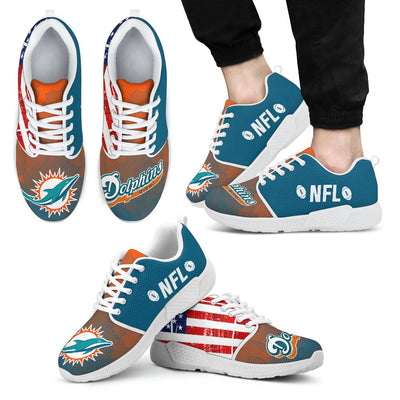 Simple Fashion Miami Dolphins Shoes Athletic Sneakers