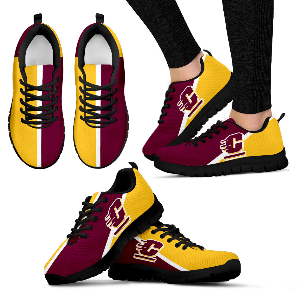 Dynamic Aparted Colours Beautiful Logo Central Michigan Chippewas Sneakers