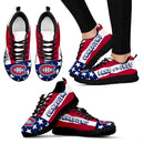Proud Of American Flag Three Line Montreal Canadiens Sneakers