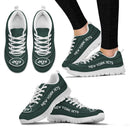 Wave Red Floating Pattern New York Jets Sneakers