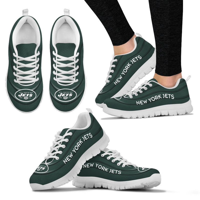 Wave Red Floating Pattern New York Jets Sneakers