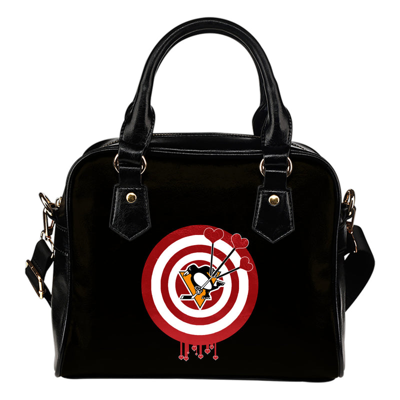 Valentine Sweet Pittsburgh Penguins Dart Couple Love Shoulder Handbags