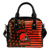 Unique Twinkle Star With Line Cleveland Browns Shoulder Handbags