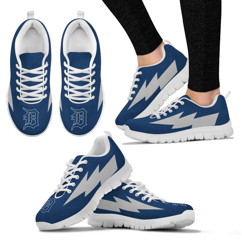 Lovely Style Detroit Tigers Sneakers Thunder Lightning Amazing Logo