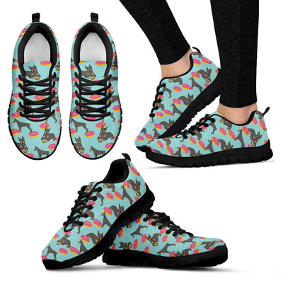 Retro Donuts Pattern Doberman Sneakers