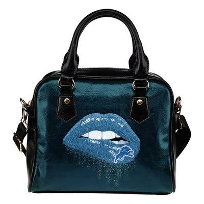 Beautiful Lips Elegant Logo Detroit Lions Shoulder Handbags