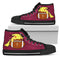 Pikachu Laying On Ball Arizona State Sun Devils High Top Shoes