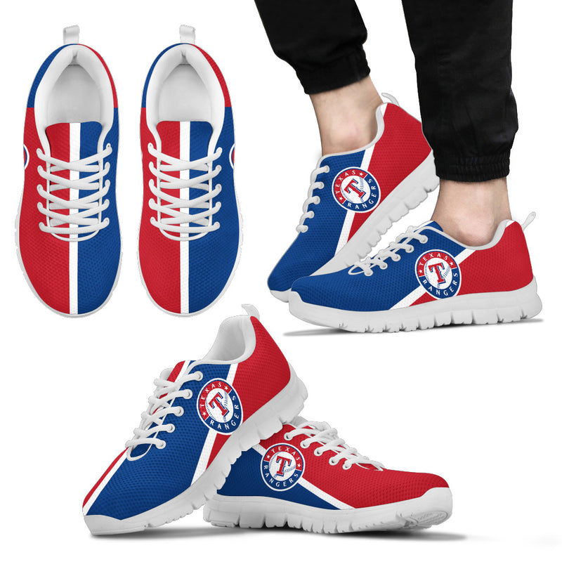 Dynamic Aparted Colours Beautiful Logo Texas Rangers Sneakers
