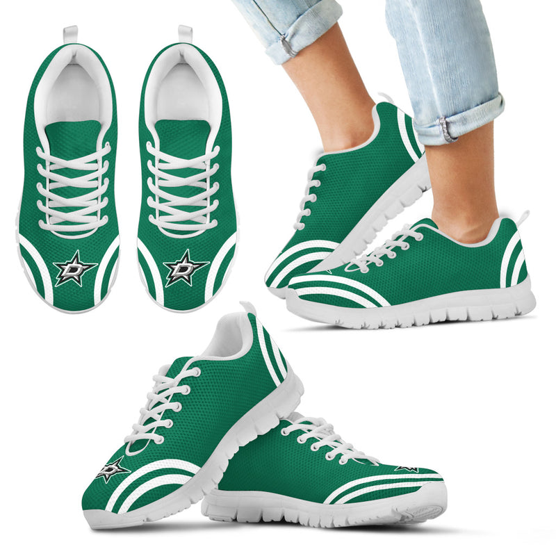 Lovely Curves Stunning Logo Icon Dallas Stars Sneakers
