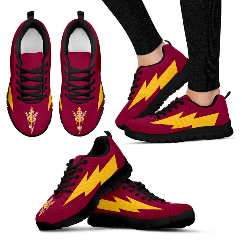 Great Arizona State Sun Devils Sneakers Thunder Lightning Amazing Logo
