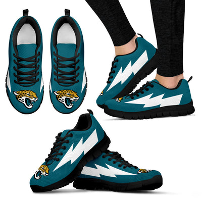 Funny Jacksonville Jaguars Sneakers Thunder Lightning Amazing Logo