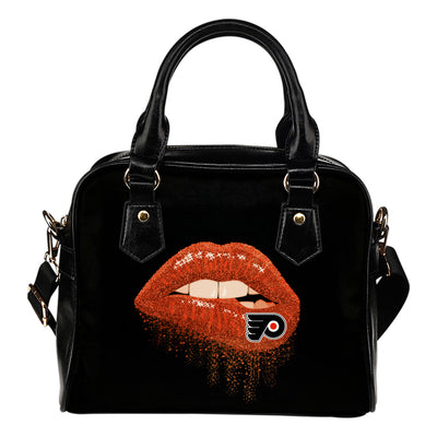 Beautiful Lips Elegant Logo Philadelphia Flyers Shoulder Handbags