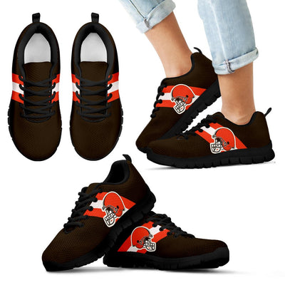 Three Colors Vertical Cleveland Browns Sneakers