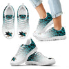 Custom Printed San Jose Sharks Sneakers Leopard Pattern Awesome