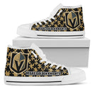 Puzzle Logo With Vegas Golden Knights High Top Shoes