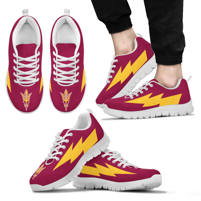 Great Arizona State Sun Devils Sneakers Thunder Lightning Amazing Logo