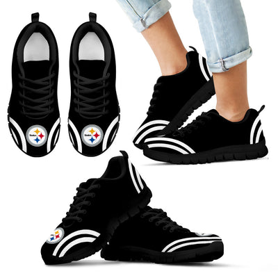 Lovely Curves Stunning Logo Icon Pittsburgh Steelers Sneakers