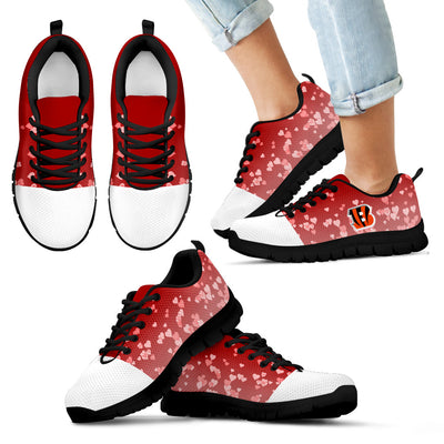 Heart Flying Valentine Sweet Logo Cincinnati Bengals Sneakers