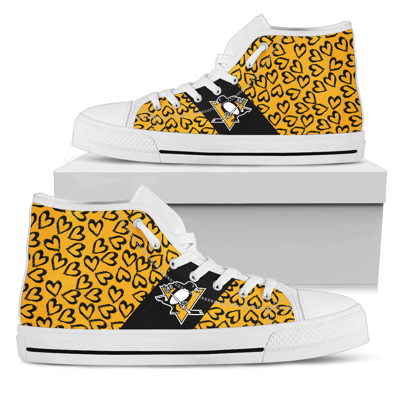 Perfect Cross Color Absolutely Nice Pittsburgh Penguins High Top Shoes