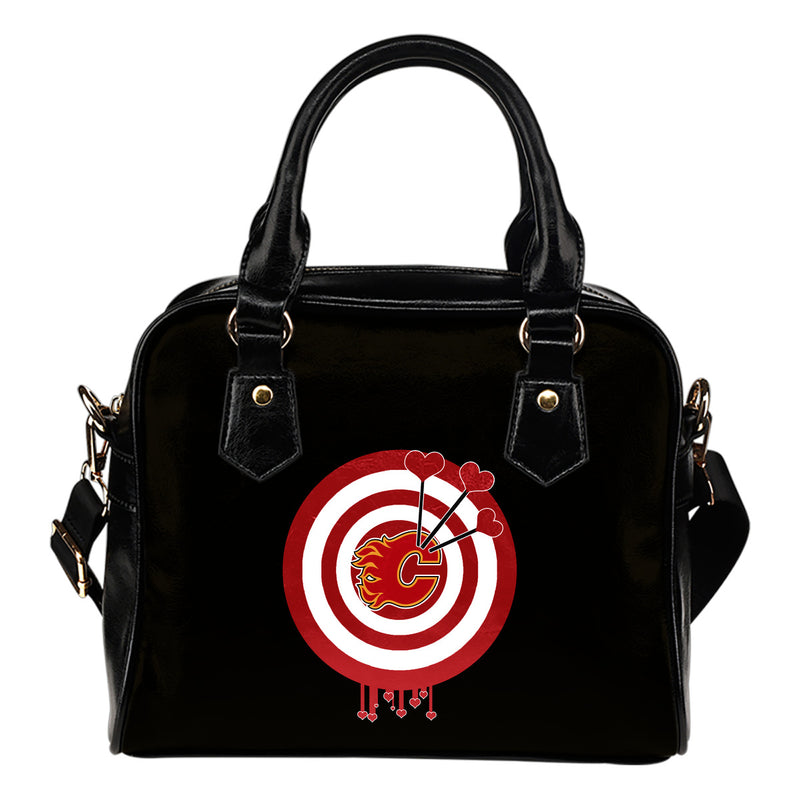 Valentine Sweet Calgary Flames Dart Couple Love Shoulder Handbags