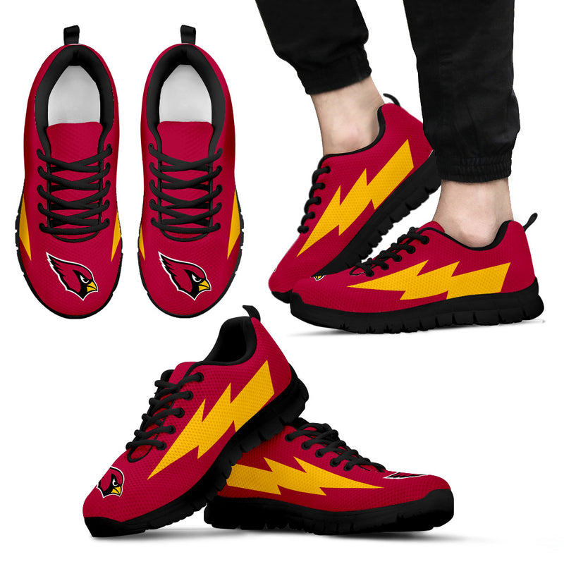 Cool Arizona Cardinals Sneakers Thunder Lightning Amazing Logo