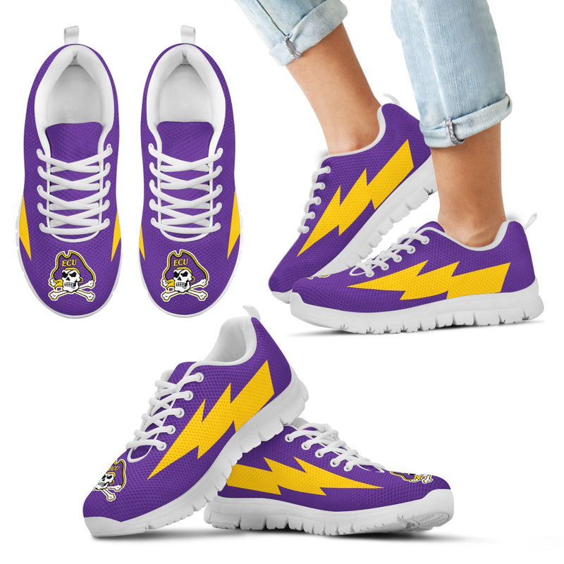 Colorful East Carolina Pirates Sneakers Thunder Lightning Amazing Logo